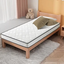 OUUI 6 Inch Foam and Spring Hybrid Mattress, Fiberglass Free