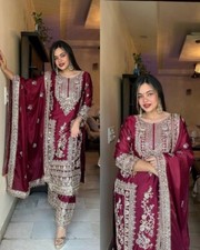 Pakistani Dress Salwar Kameez Ready To Wear Suits Indian Wedding Party 3 Piece M