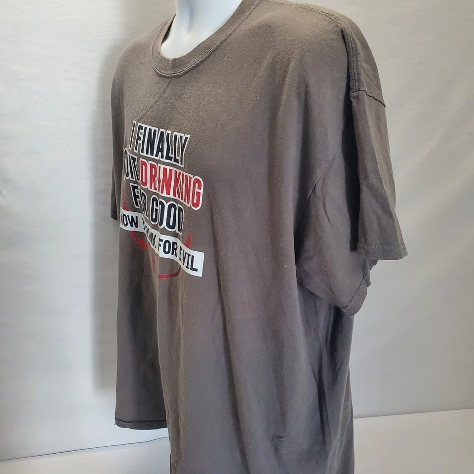 Бросьте пить для добра - теперь пить для зла смешной Мужская футболка размер XXL - Изображение 4 из 4