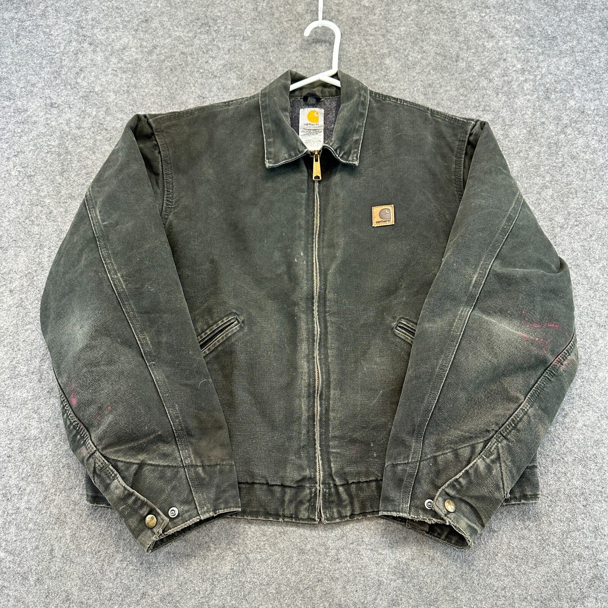 VINTAGE Carhartt Jacket Mens L Green Detroit Blanket Lined VINTAGE Carhartt Jacket Mens L Green Detroit Blanket Lined
