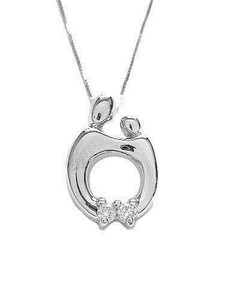 mother and child charm necklace