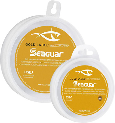 Gold Label Fresh & Saltwater Fishing Leader Line for Clear Water, 100% Fluorocar