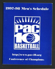 1997-98 Pac 10 Conference Basketball Pocket Schedule GTE