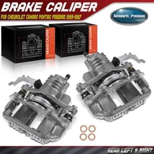 Pair Rear Brake Calipers w/ Bracket  for Chevrolet Camaro Pontiac Firebird 93-97