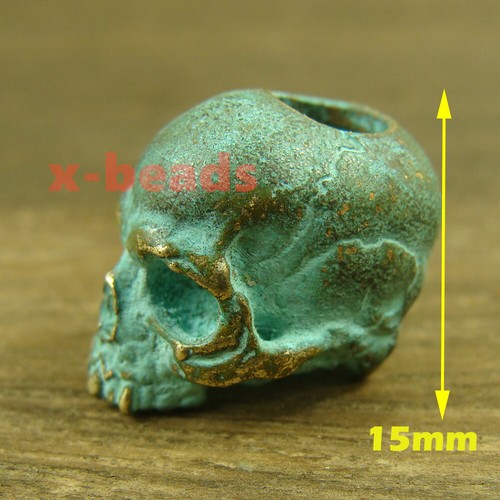 Brass Patination " Skull " Paracord Bead knife Lanyard Beads for EDC item - Picture 26 of 31