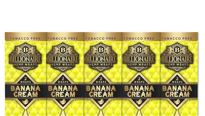 Billionaire Wraps - Banana Cream - 5 Pouches, 10 Wraps Total!