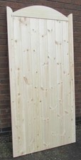 Wooden Garden Side Gate Framed, Ledge & Braced 5ft 1500mm Plus Curved Top
