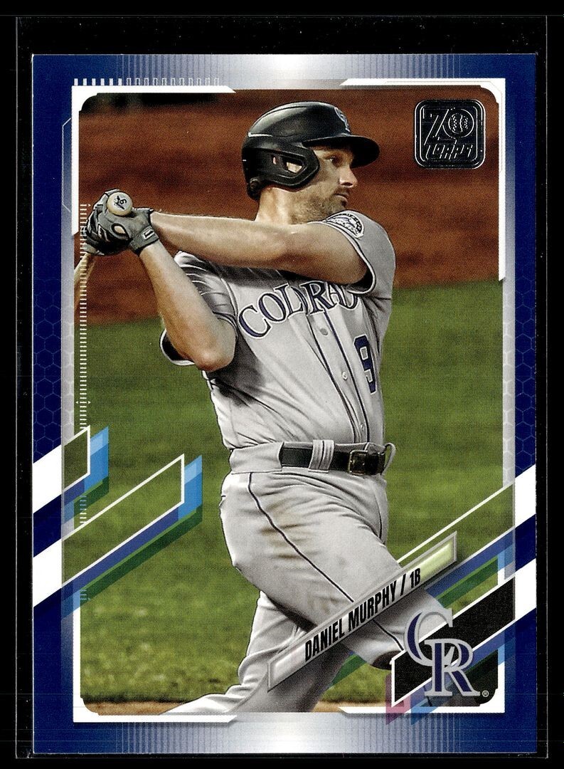 2021 TOPPS WALMART ROYAL BLUE 129 Daniel Murphy - Colorado Rockies