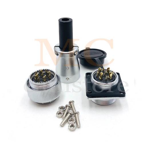 WS24 9Pin Waterproof Electrical Wire Connector,Aviation Plug Socket Connector - Picture 4 of 6