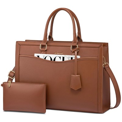 LOVEVOOK Laptop Tote Bag for Women Leather Office Work Bag Briefcase fit for ...