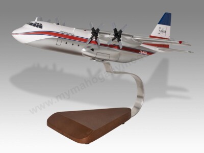 Lockheed L-100-30 Safair Hercules 1970 s Livery Wood Airplane Model Small 1/130