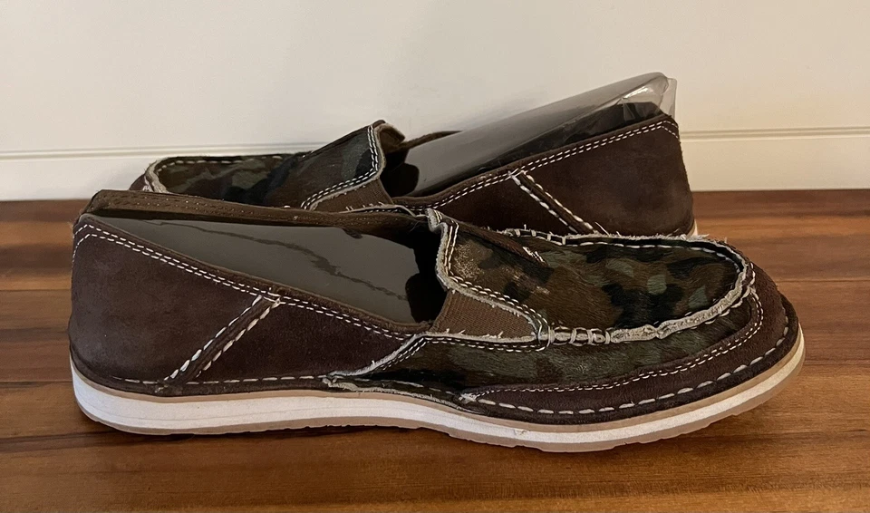Mocasines sin cordones Ariat Cruiser de cuero marrón camuflados para mujer talla 8,5 B 10019898 Foto 4 de 4