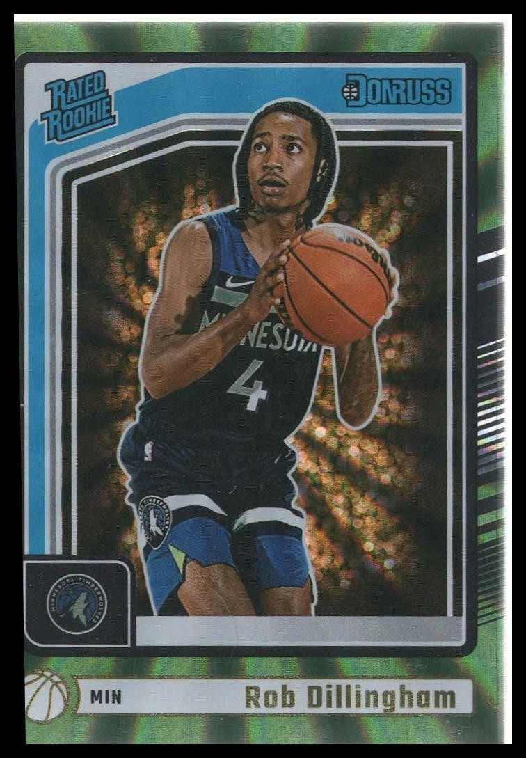2024-25 Donruss #204 Rob Dillingham Holo Green Laser