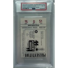 1972 44th Academy Award Ticket Stub Charlie Chaplin Honorary PSA 6 Only 1 Graded