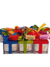 bomboniera Scatola Lego Con Portachiavi  Cresima Comunione Battesimo Compleanno 