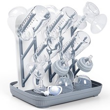 Baby Bottle Drying Rack: Large Vertical Bottle Dryer Rack Holder - Space Savi...