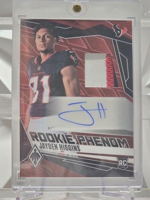 2025 Phoenix Jayden Higgins RPA Rookie Phenom Red 3 COLOR Patch Auto  /99 Texans