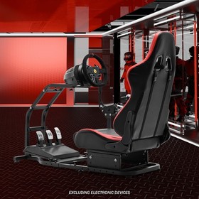 Supllueer Racing Simulator Cockpit Wheel Stand with Seat Fits Logitech G29 G920