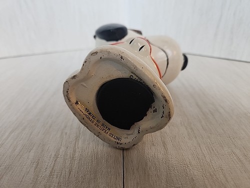 Vintage 1971 Peanuts SNOOPY als JOE COOL Keramik Münze Sparschwein mit Stop - Bild 4 von 5
