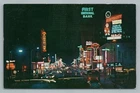 Central Ave at Night ROUTE 66 Neon Signs ALBUQUERQUE Vintage Roadside 1960s