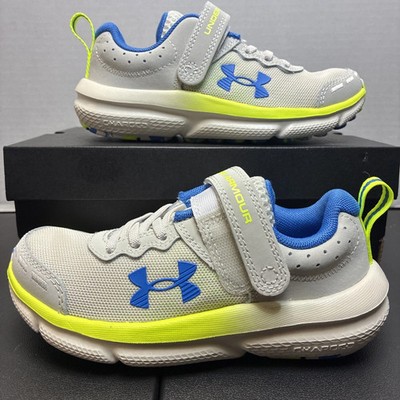 Boys Under Armour UA BGS Assert 10 AC White/Yellow Size 12k