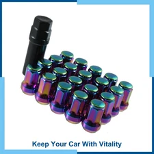 Universal Pack (20) Lug Nuts Cone Seat Closed End Bulge Acorn Hex Wheel Nut