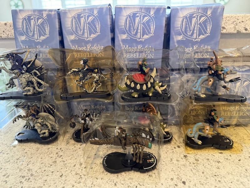 Mage knight Rebellion LE Mounted Lot of 9 In Box RARE