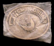 NI04134 NOS VINTAGE 1970s SMITH-GRUNER ROCK BITS MINING BUCKLE