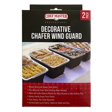ChefMaster 90081 Decorative Fabric Chafer Wind Guard - 2 Per Pack