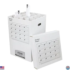 Adir Vertical Cardboard Roll File Organizer - 16 Slot for Blueprints & Posters