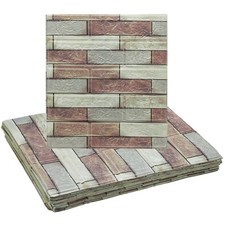 20pcs 3D Wall Panels Peel and Stick 13.8"x15.2" Brick, Marble Brown and Gray
