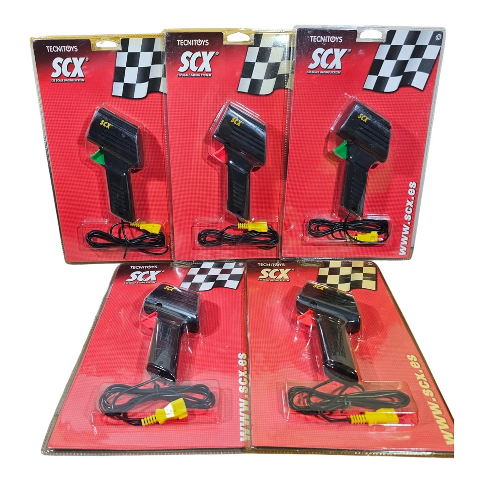 SCX Tecnitoys 1:32 Slot Car Hand Controllers x5 Track Supports x4 NOS Sealed - image 2 of 4