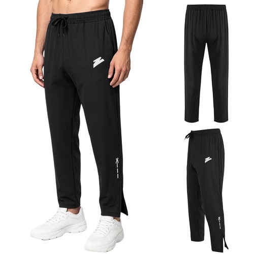 Schnelltrocknende Herren Trainingshose seitlicher Reißverschluss Jogginghose Activewear Sport locker - Bild 21 von 37
