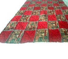 Rag Quilt NEW Large Handmade Christmas 48" x 54"
