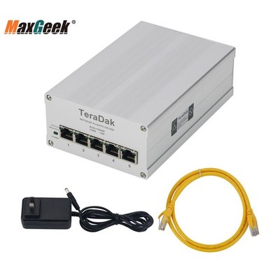 TeraDak 1000M Gigabit Switch 5 Port Switch (OCXO) for Netgear ProSAFE GS105E