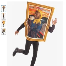 The Scream Painting Edvard Munch Halloween Costume One Piece Unisex One Size NWT