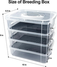 Mealworm Breeding Kit Four-Layer High Capacity Mealworm Farm to Breed Live Mealw