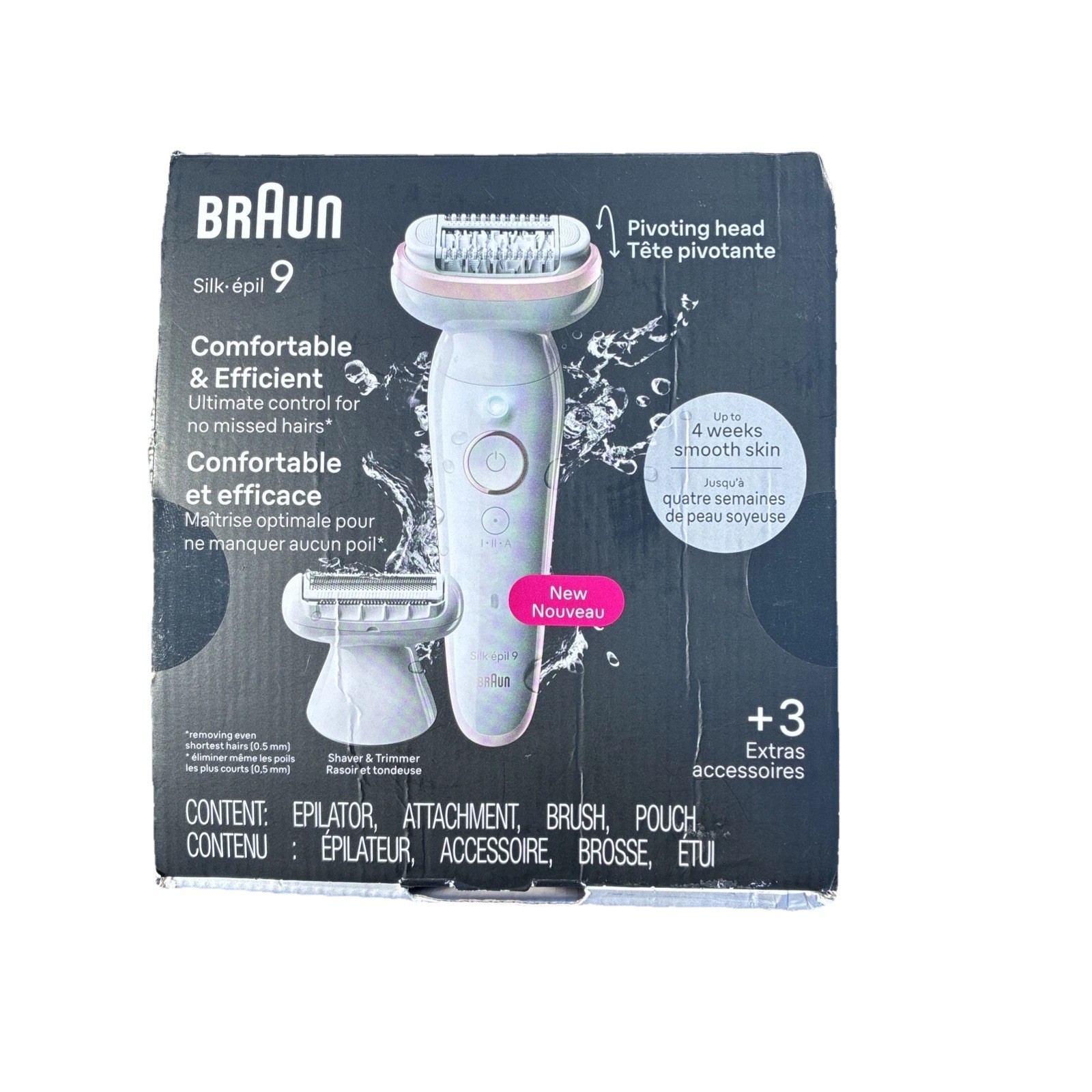 Braun Silk-Epil 9 SES9-030 Wet & Dry Pivot Head Electric Sha