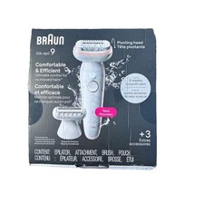 Braun Silk-Epil 9 SES9-030 Wet Dry Pivot Head Electric Shaver / Epilator