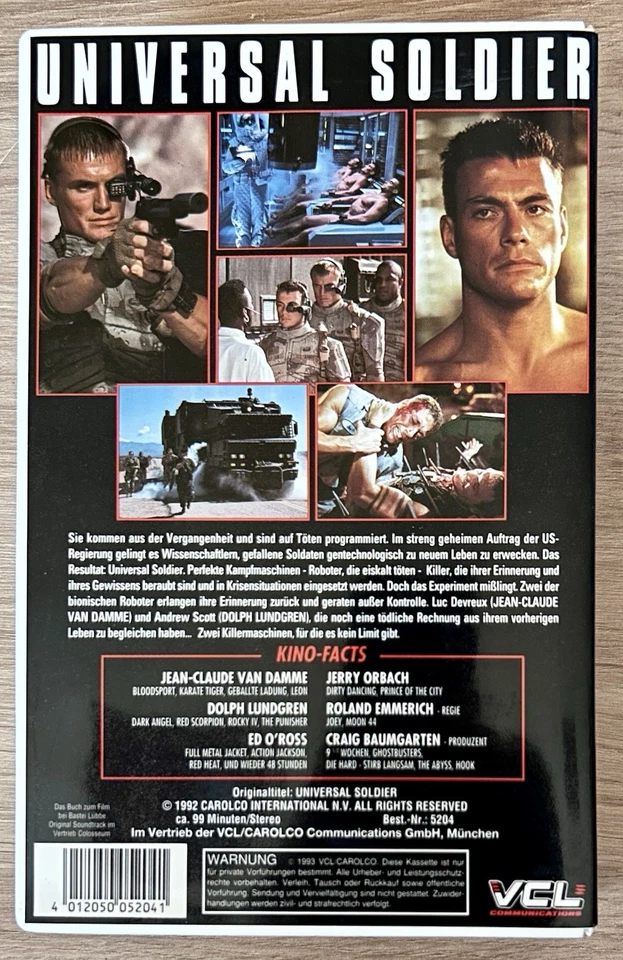 VHS Universal Soldier (1990) - VCL Video Großbox Erstausgabe - Kult! FSK 18 - Bild 2 von 4