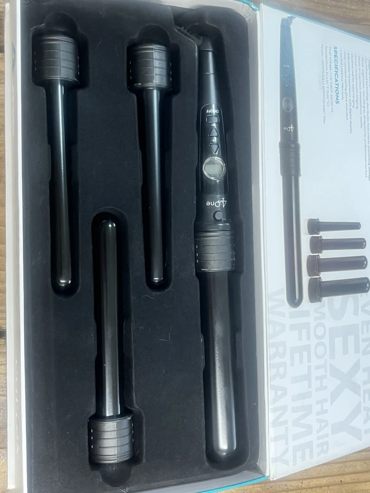 Cortex 4-In-1 Clipless Curling Iron Set Professional Tourmaline Ceramic Ionic - Image 2 of 4