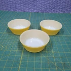 VTG Fire King Anchor Hocking Yellow 4 7/8" Small Cereal Berry Bowl Set Of 3