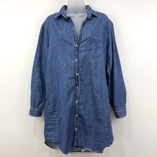 Frank Eileen Mary Shirtdress Women's M Famous Denim Distressed Country Classic