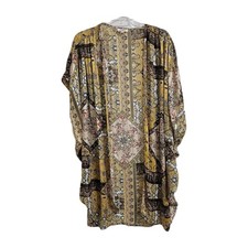 UMGEE Small/Medium Multicolor Boho Metallic Open Front Kimono Duster Topper