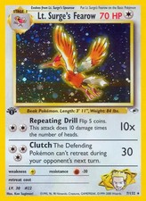 Lt. Surge's Fearow - 7/132 - Pokemon Gym Heroes 1st Edition Holo Rare WOTC NM on eBay