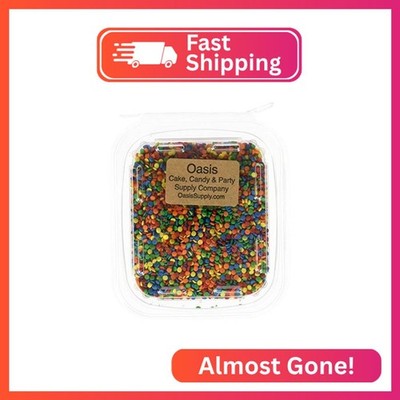 Edible Confetti Sprinkles, Primary Color Sequins, 8 Ounces, For Cake and Cookie