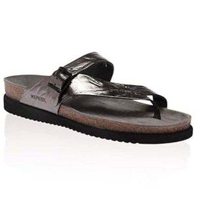NWB Mephisto Helen Etna Ladies Thong Sandal Grey Metallic  Sz 7 MSRP $175