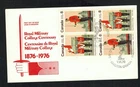 Canada #692-693, 1976 8¢ Military College set in block, B. Jones Cachet FDC
