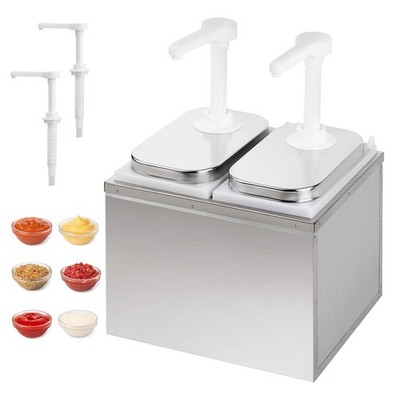 Saucenspender Pumpspender Senfspender Dosierspender Edelstahl 1 Pumpe 2 x 2 L DE