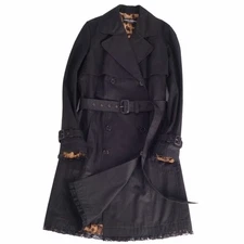 Dolce & Gabbana Women's Trench Coat Back Leopard Cotton Outerwear 36 Used MOLO-0
